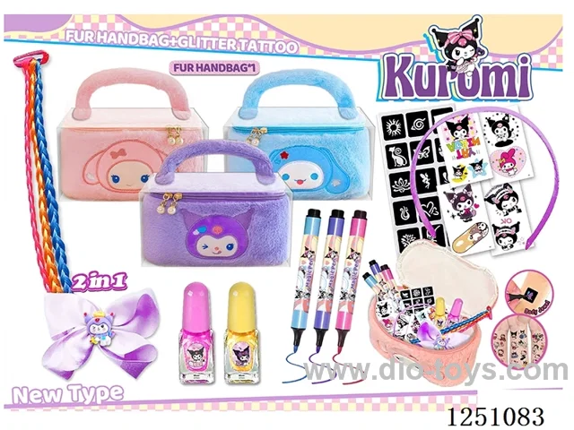 Kuroko Tattoo Nail Art with Hair Accessory Set (Three Styles Assorted)