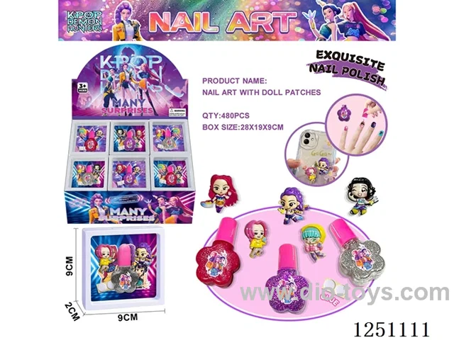 Nail Polish Figurine Sticker Manicure Set (24PCS)