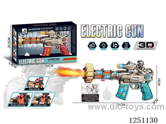 B/O gun W L/M/spray not included battery