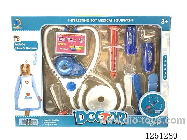 doctor set with Nurse Apron 12PCS included battery 7*AG10