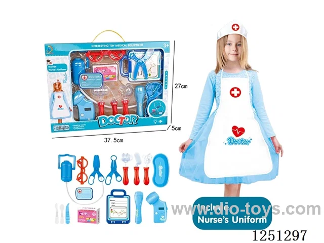 doctor set with Nurse Apron 18PCS included battery 4*AG10