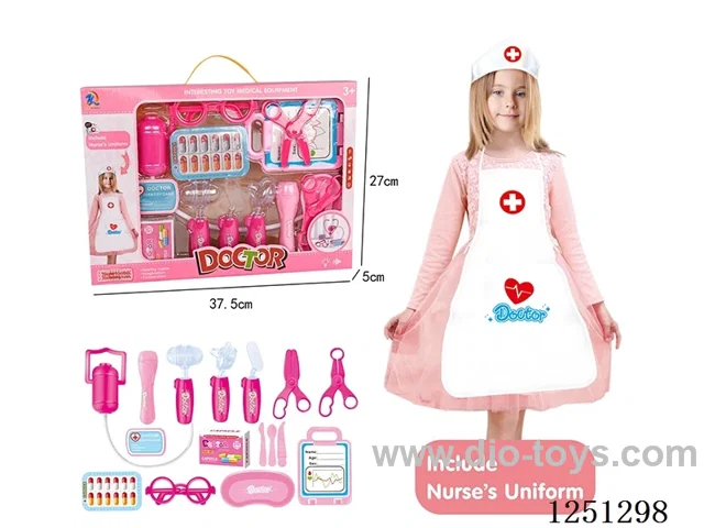 doctor set with Nurse Apron 18PCS included battery 8*AG10