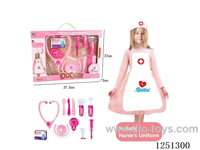 doctor set with Nurse Apron 12PCS included battery 7*AG10
