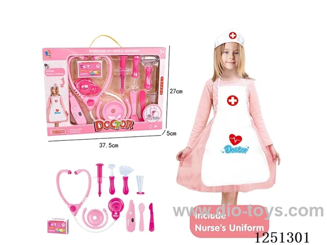doctor set with Nurse Apron 12PCS included battery 5*AG10