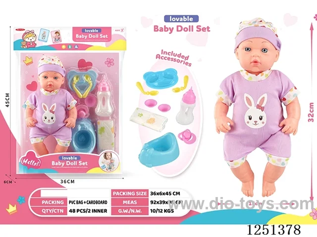 14 inch doll set with IC included battery 3*AG13