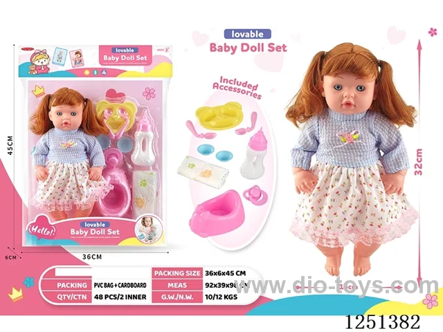 14 inch doll set with IC included battery 3*AG13