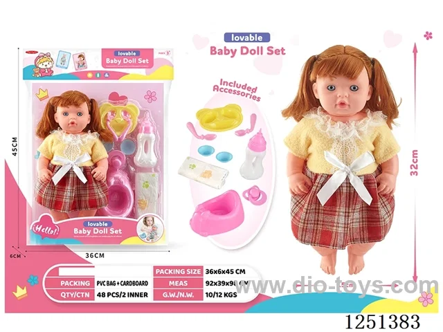 14 inch doll set with IC included battery 3*AG13