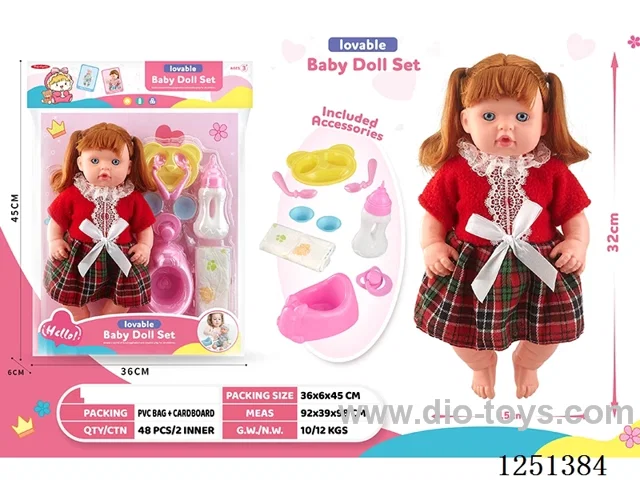 14 inch doll set with IC included battery 3*AG13