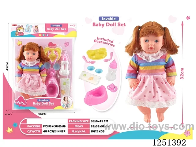 14 inch doll set with IC included battery 3*AG13