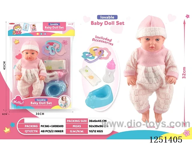 14 inch doll set with IC included battery 3*AG13