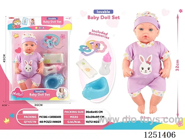 14 inch doll set with IC included battery 3*AG13
