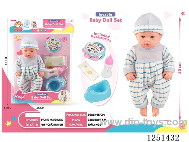 14 inch doll set with IC included battery 3*AG13