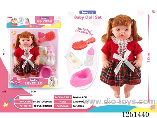 14 inch doll set with IC included battery 3*AG13