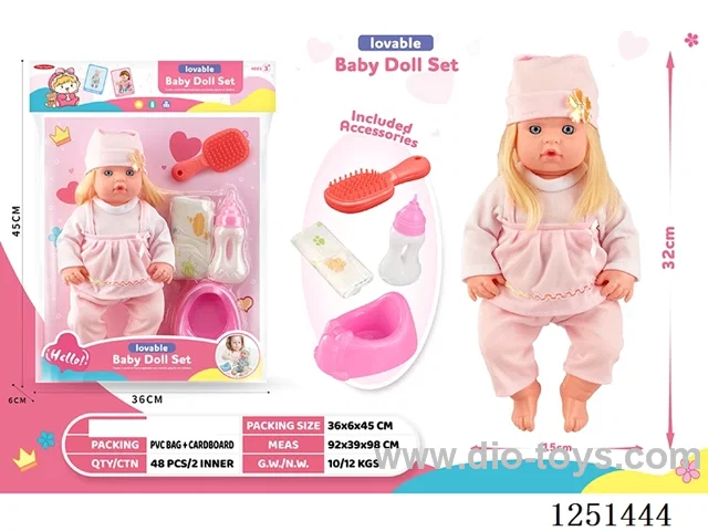14 inch doll set with IC included battery 3*AG13