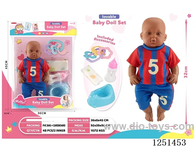 14 inch doll set with IC included battery 3*AG13