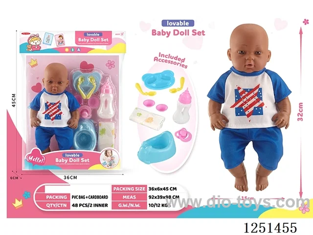 14 inch doll set with IC included battery 3*AG13