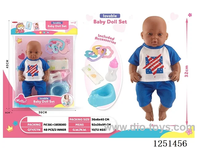 14 inch doll set with IC included battery 3*AG13