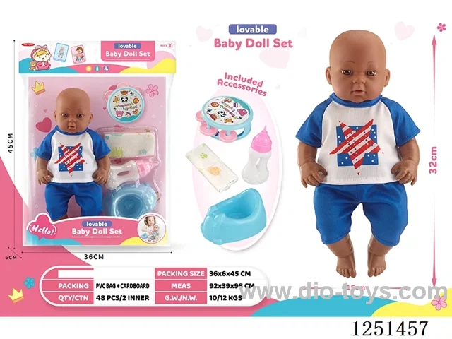 14 inch doll set with IC included battery 3*AG13
