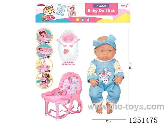 12 inch doll set with IC included battery 3*AG13
