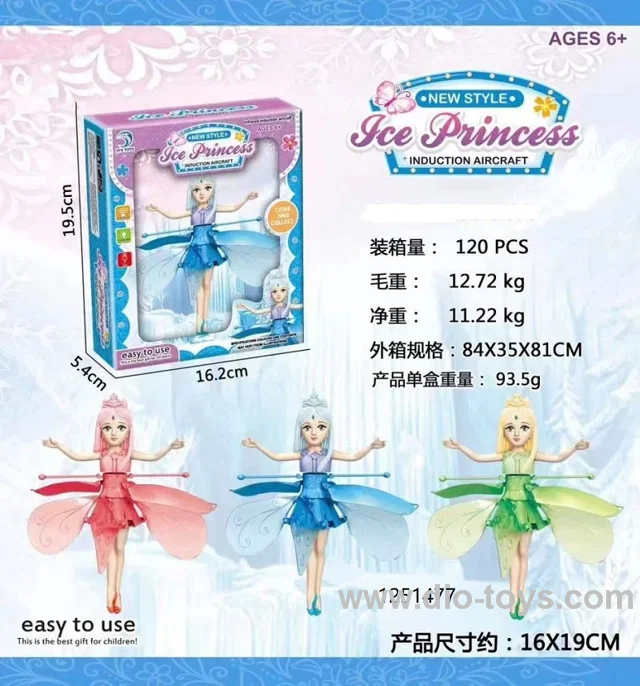 Inductive Flying Pincess toy in window box