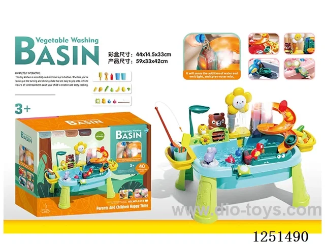 Electric water playground washbasin with spray