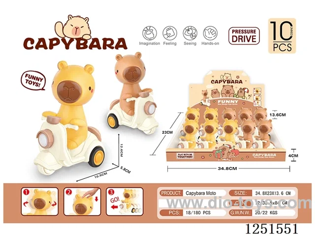 Kapi Bara Cartoon Press Motorcycle 10PCS