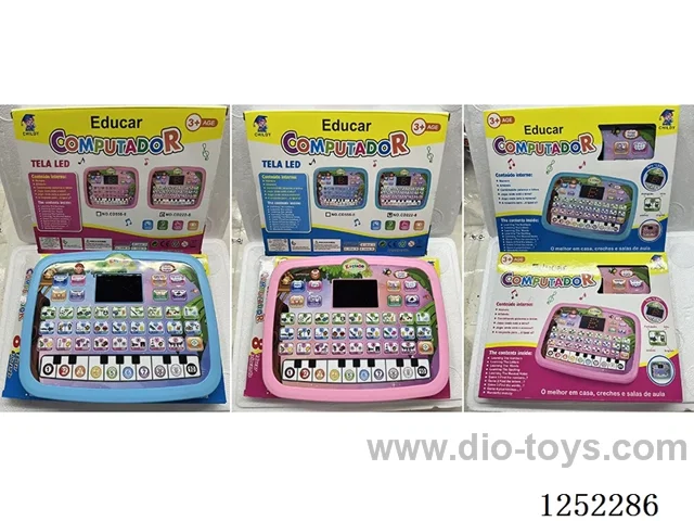 Portuguese-English Bilingual LED Tablet Learning Machine Not Included Battery