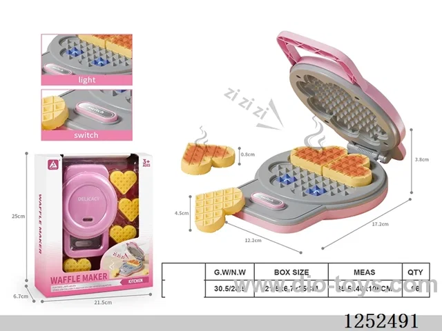Waffle maker set W L/M/colour changing not included battery