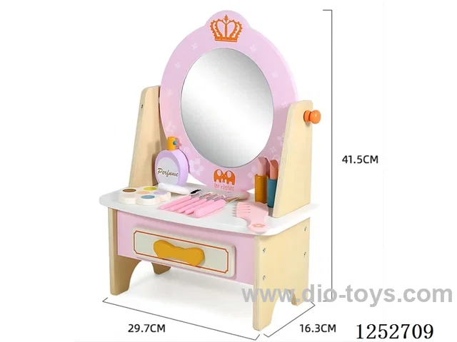 Wooden toy - Corner Dollhouse Pink Model