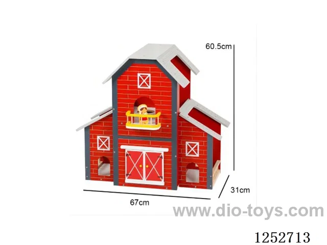 Wooden toy - Triple Cottage