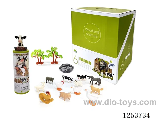 12pcs 3 inch farm + 3 accessories