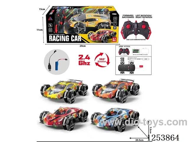 2.4G 5ch RC stunt car with light included battery