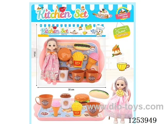 Food Set + 9 inch Movable Joint Barbie