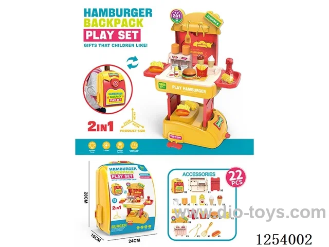 2-in-1 Storage Backpack: Burger Table