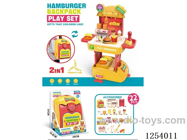 2-in-1 Storage Backpack Burger Table