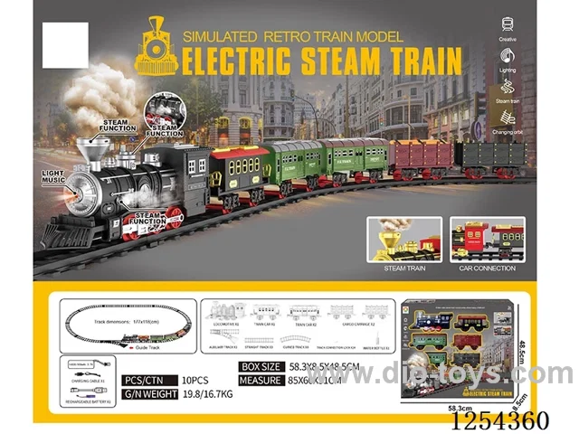 Classic Steam Charging Railway Train W L/M/spray/ included battery
