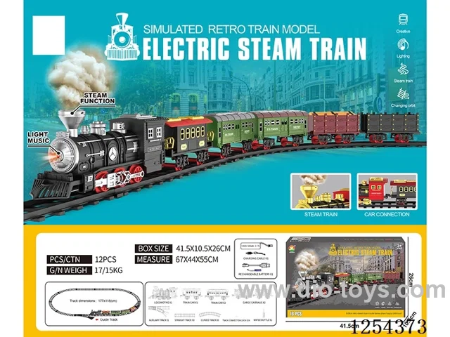 Classic Steam Charging Railway Train W L/M/spray/ included battery