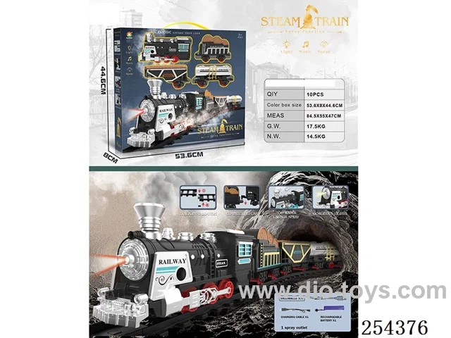 Classic Steam Charging Railway Train W L/M/spray/ included battery