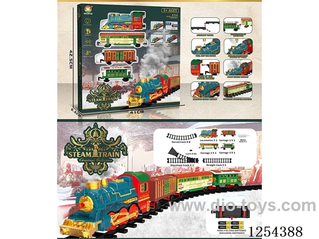 Classic Steam Electric Railway Train (Christmas model) W L/M/spray/songs not included battery