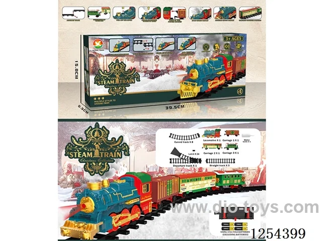 Classic Steam Electric Railway Train (Christmas model) W L/M/spray/songs not included battery