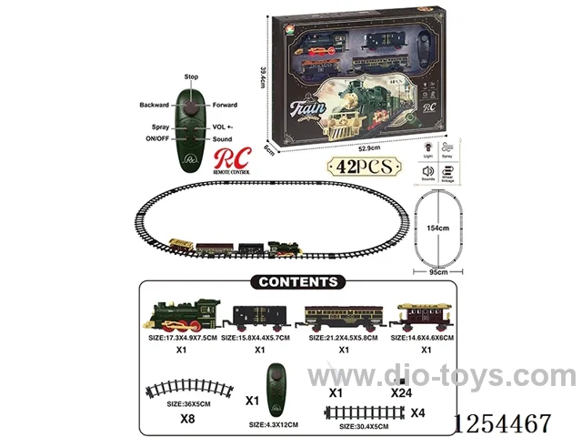 2.4G Classic Steam Electric Railway Train W L/M/spray/ not included battery