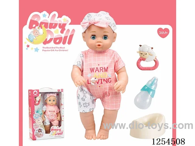 12 inch drinking and peeing doll + accessories ( vinyl head hands and feet / body blowing / with IC,24 sound ) included battery