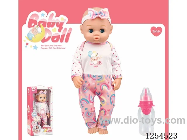 16 inch drinking and peeing doll ( vinyl head hands and feet / body blowing / with IC,24 sound ) included battery