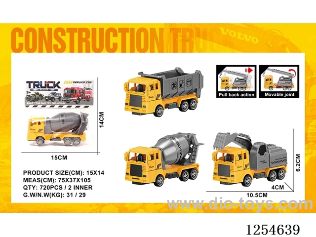 pull back Engineering Vehicle 3 mixed