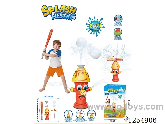 Fire Hydrant 2-in-1 Baseball and Propeller Sprinkler Set