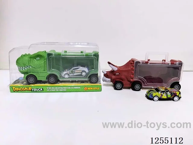Free-wheel Dinosaur Storage Car (with pull back car)