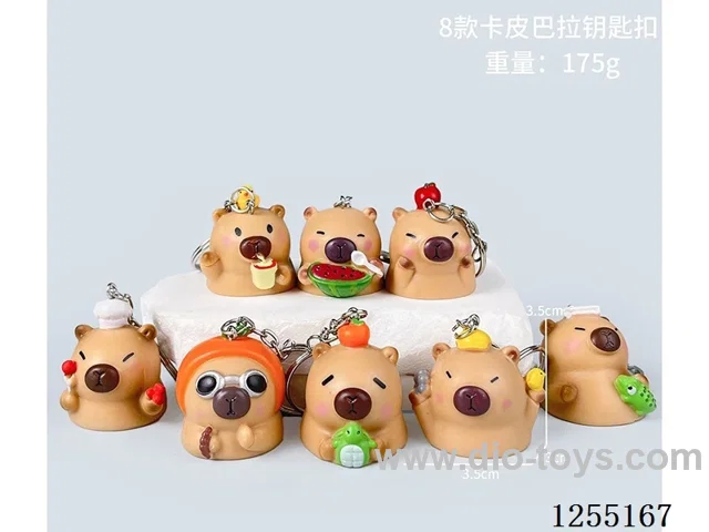 Capybara Keychain 8 Designs