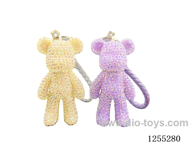 DIY Rhinestone Violent Bear Keychain Figurine