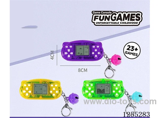 Tetris Game Console Keyring Bell Pendant