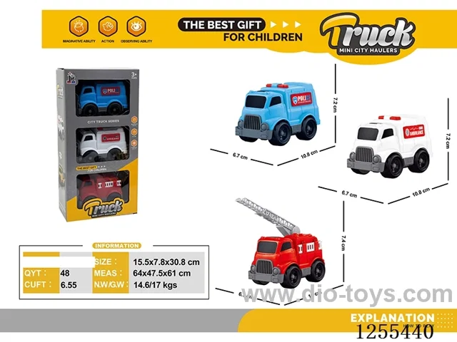 Mini cartoon car 3PCS